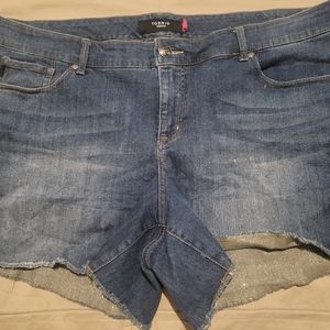 Plus size denim shorts